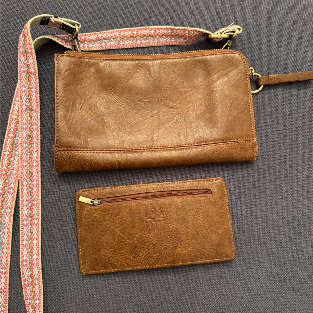 Joy Susan Leather Crossbody Bag with Removable Wallet | Boho Strap